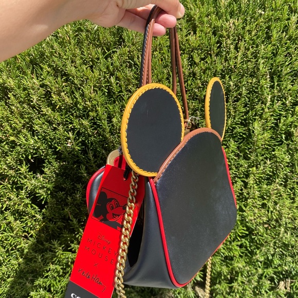 🎀Coach NWT Disney Mickey Mouse X Keith Haring Kisslock Bag - Picture 14 of 16